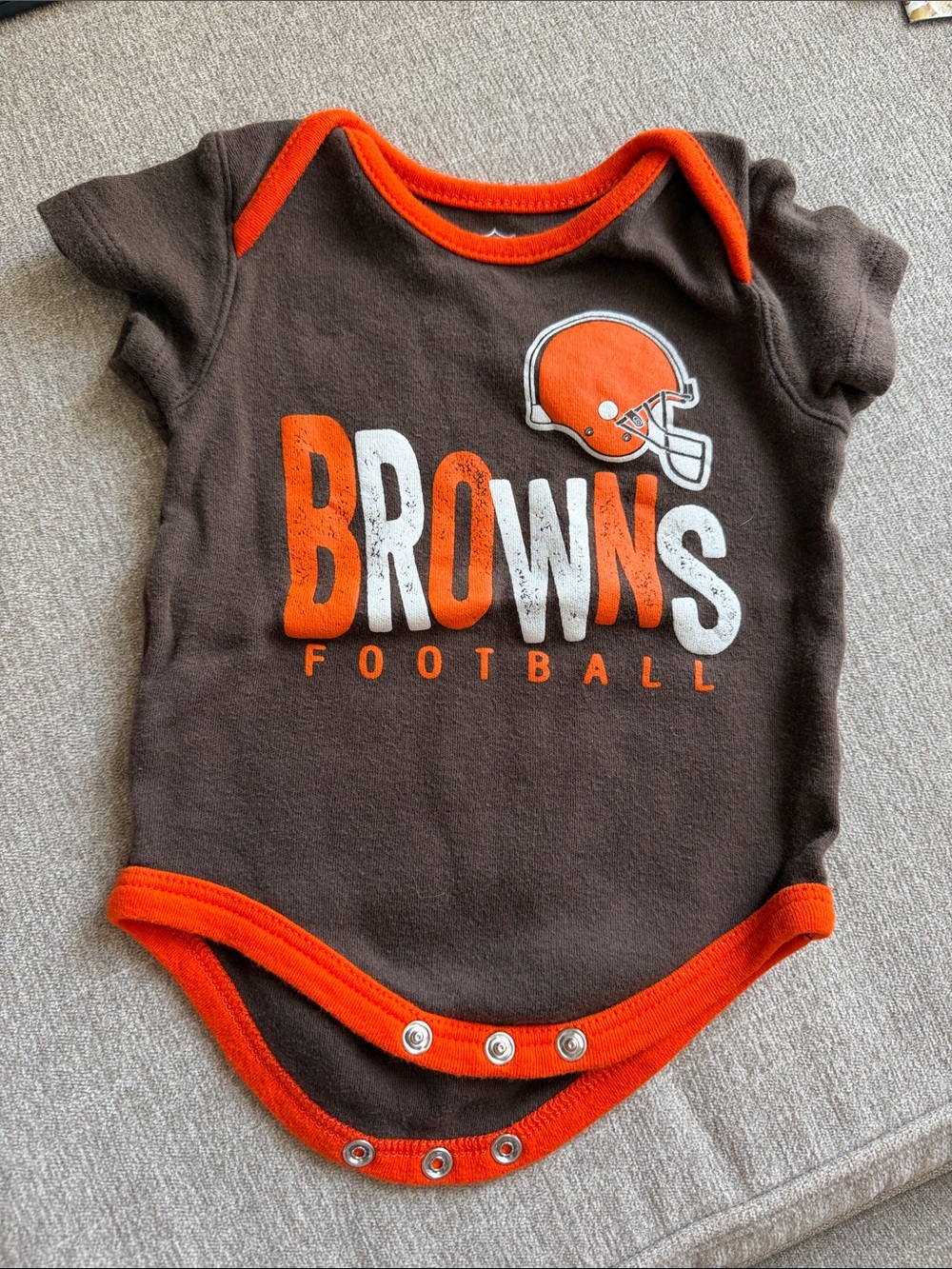 NFL Browns Baby Bodysuit in Brown and Orange